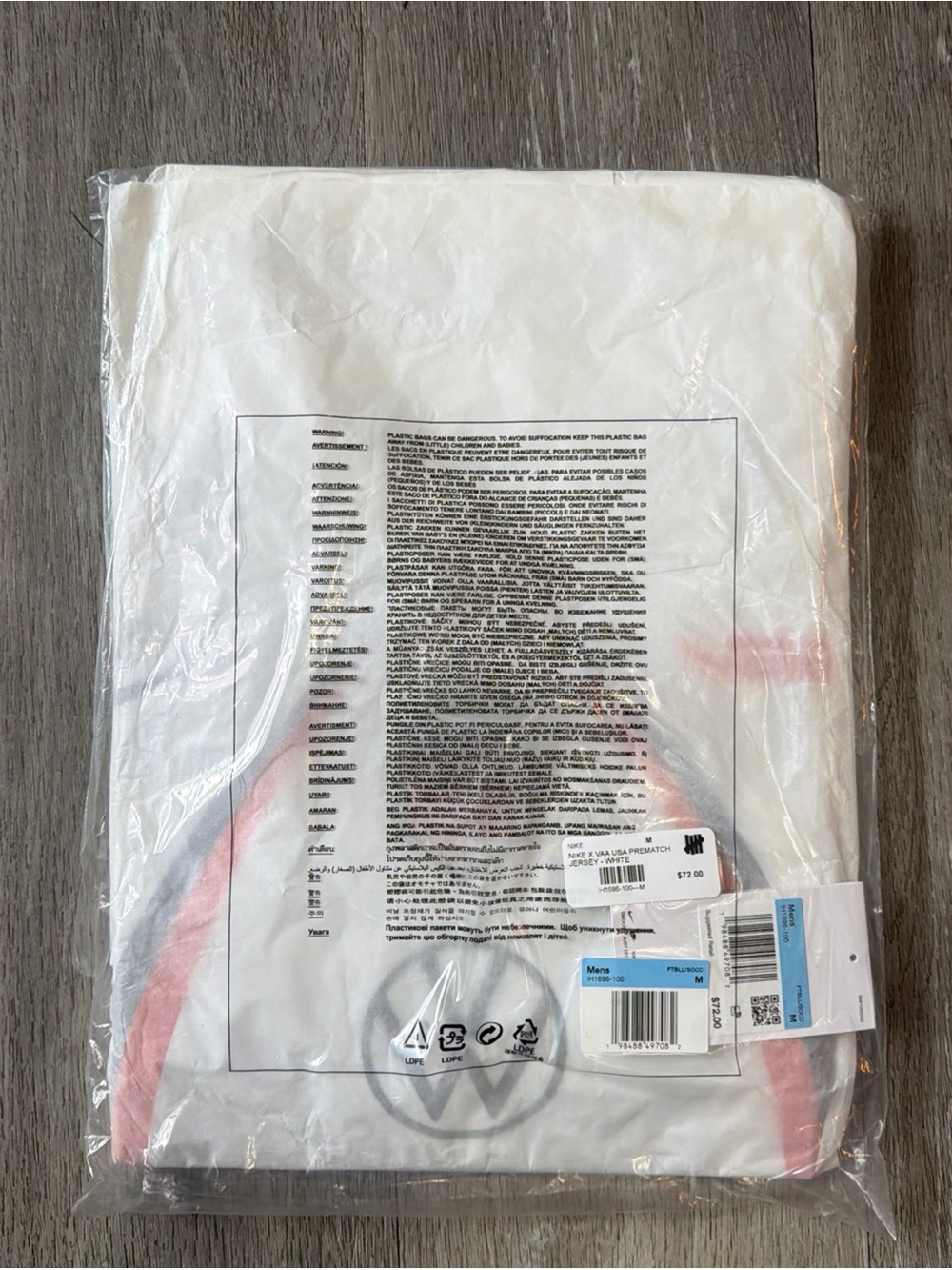 USA x Virgil Abloh Archive World VAA NIKE Cup 2026 Pre-Match Top Jersey Sz Med - Picture 2 of 7